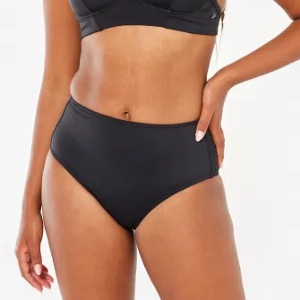 Decathlon Slip de baie talie inalta Negru Dama, 46