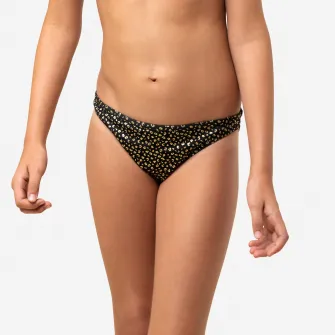 Decathlon Slip de baie ZELI 100 Negru Fete, 12-13 Ani