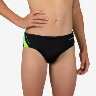 Decathlon Slip inot 900 YOKE Negru-Verde Baieti, 5-6 Ani