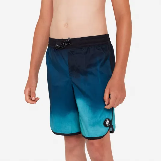 Decathlon Sort de baie BS500 Tween Albastru-Negru Baieti, 8-9 Ani