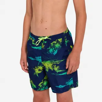 Decathlon Sort de baie cu buzunare 100 Stories Albastru inchis Baieti, 14-15 Ani