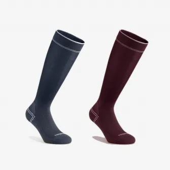 Decathlon Sosete extra fine Echitatie Visiniu Adulti, 39/42