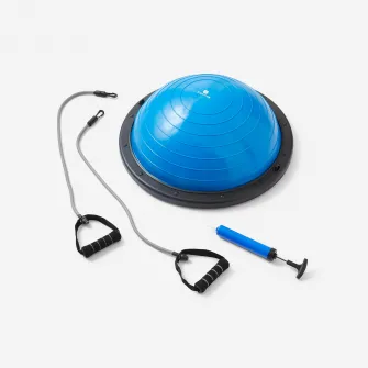 Decathlon Statie reversibila Balance Station 900 Fitness + Elastic Albastru, Marime unica