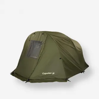 Decathlon Supratenta Cort Pescuit la Crap Tanker FRONTVIEW, DARK KAKI