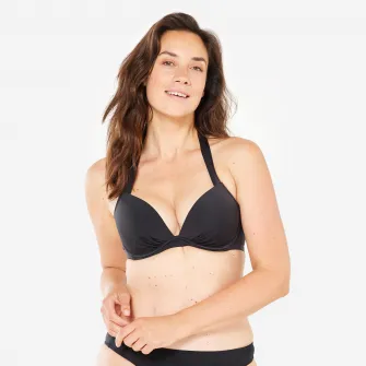 Decathlon Sutien de baie push up ELENA Negru Dama, EU:75B  FR:90B