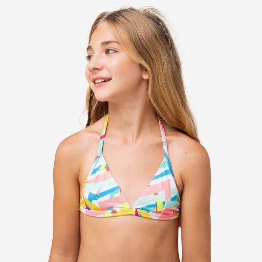 Decathlon Sutien de baie TEA 100 Alb Fete, 8-9 Ani