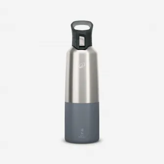 Decathlon Termos inox cu capac cu deschidere rapida pentru Drumetie 900 1L Gri, Marime unica