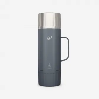 Decathlon Termos inox cu capac cu filet pentru drumetie 900 1,5L, Marime unica