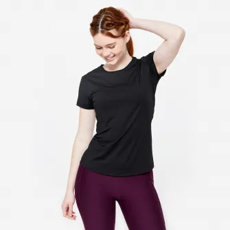 Decathlon Tricou 100 Fitness cardio negru Dama, L