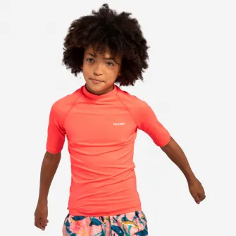Decathlon Tricou anti-UV Corai Copii, 8-9 Ani