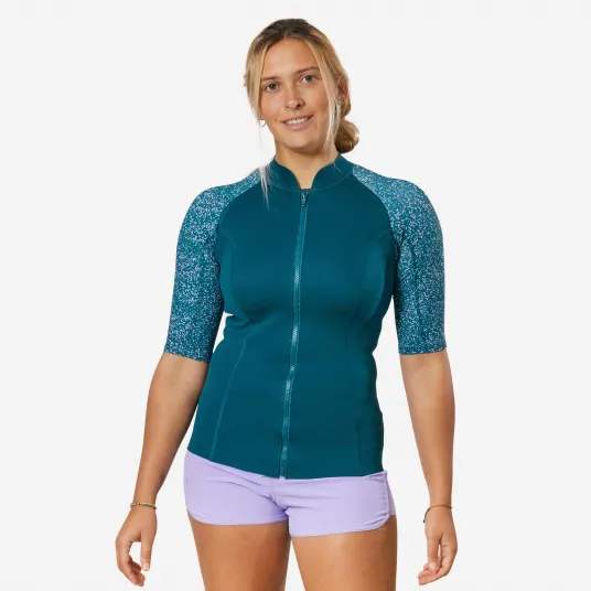 Decathlon Tricou anti-UV neopren 1,5 mm Navy si Roz Dama, S