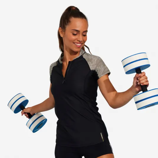 Decathlon Tricou Aquagym/Aquafitness Anna Negru Dama, 48