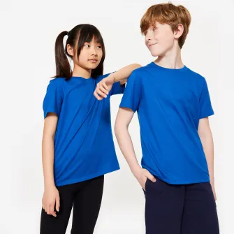 Decathlon Tricou bumbac Educatie fizica si sport Albastru Copii, 5-6 Ani