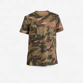 Decathlon Tricou Camuflaj Woodland Verde Copii, 7-8 Ani