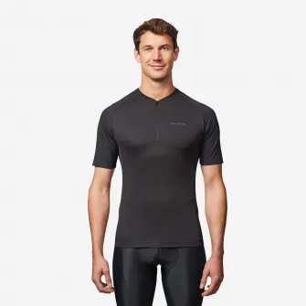 Decathlon Tricou ciclism pe sosea ESSENTIEL Negru Barbati, 2XL