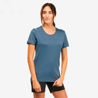 Decathlon Tricou Drumetie la Munte MH100 Gri-Albastru Dama, XL