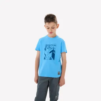 Decathlon Tricou Drumetie NH100 Albastru Baieti 7-15 ani, 8-9 Ani