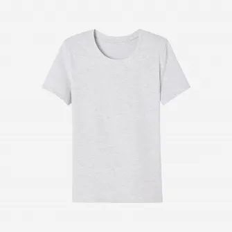 Decathlon Tricou fitness din bumbac Gri perla Dama, S