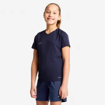 Decathlon Tricou Fotbal VIRALTO Albastru Fete, 10-11 Ani