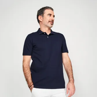Decathlon Tricou Polo bumbac Golf MW500 Bleumarin Barbati, S