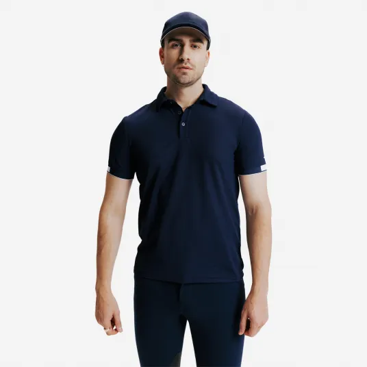 Decathlon Tricou Polo Echitatie Albastru Barbati, S
