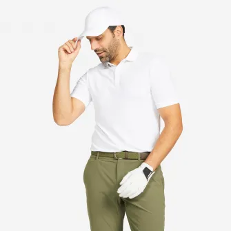 Decathlon Tricou Polo Golf WW500 Alb Barbati, 4XL