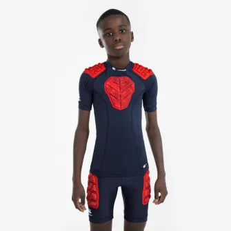 Decathlon Tricou protectie umeri Rugby R500 Canterbury Albastru Copii, 12-13 Ani