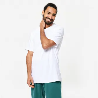 Decathlon Tricou Regular 500 Fitness Essentials Alb Barbati, XL