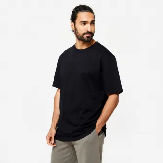 Decathlon Tricou Regular 500 Fitness Essentials Negru Barbati, 2XL