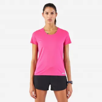 Decathlon Tricou respirant Alergare Jogging Kiprun Run 100 Roz Dama, S