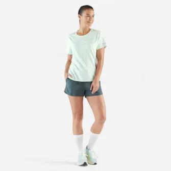 Decathlon Tricou respirant Alergare Jogging KIPRUN Run 500 Dry Verde Dama, M