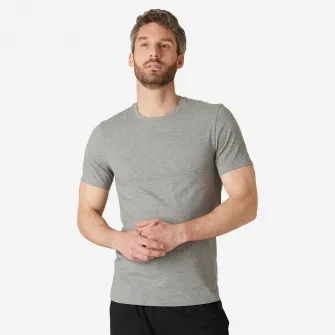 Decathlon Tricou Slim 500 Fitness Gri Barbati, M