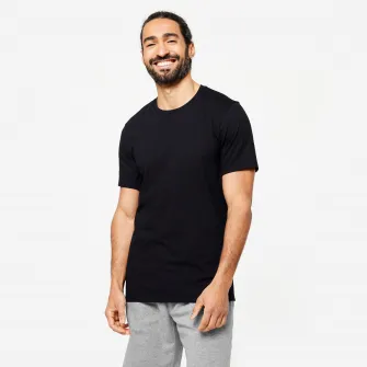 Decathlon Tricou Slim 500 Fitness Negru Barbati, 2XL