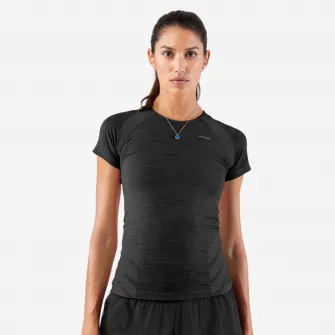 Decathlon Tricou slim fara cusaturi alergare asfalt+ trail KIPRUN Run500 Confort Dama, S