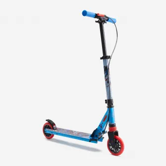 Decathlon Trotineta cu Suspensie si Frana pe Ghidon Mid 5 Albastru Copii, Marime unica