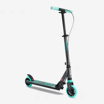 Decathlon Trotineta cu Suspensii si Frane pe Ghidon Mid 5 GRI-Verde Copii, Marime unica