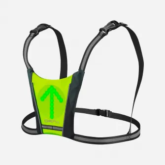 Decathlon Vesta cu lumina intermitenta Ciclism 5 moduri Negru-Galben, Marime unica