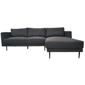 Canapea de colt Deco Era Dark Grey Right