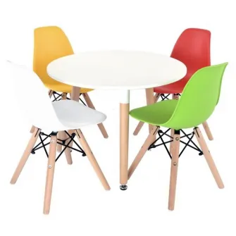 Masuta pentru copii Deco Eames Bebe White