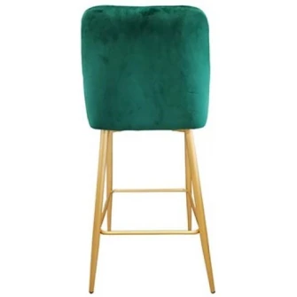 Scaun de bar Deco Clasic Green/Golden Legs