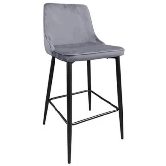 Scaun de bar Deco Clasic Grey/Black Legs