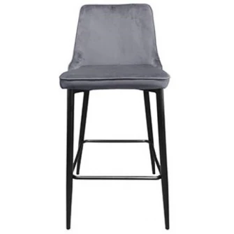 Scaun de bar Deco Clasic Grey/Black Legs