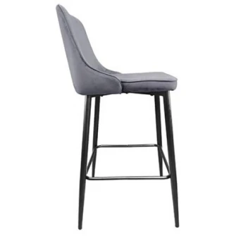 Scaun de bar Deco Clasic Grey/Black Legs