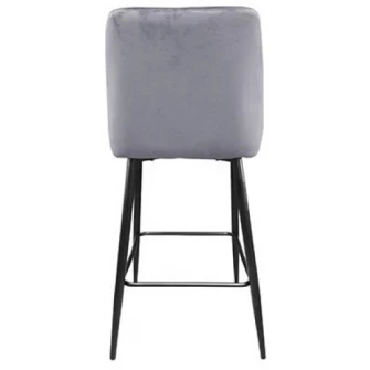 Scaun de bar Deco Clasic Grey/Black Legs