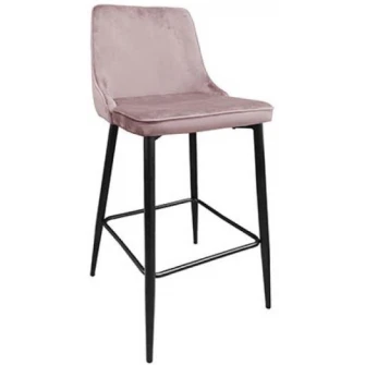 Scaun de bar Deco Clasic Pudra/Black Legs