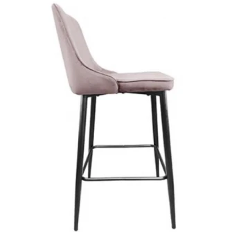Scaun de bar Deco Clasic Pudra/Black Legs