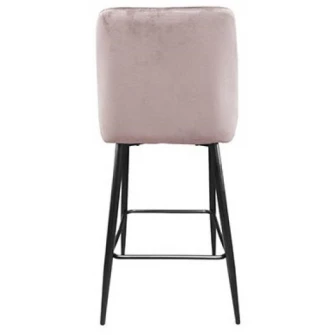 Scaun de bar Deco Clasic Pudra/Black Legs