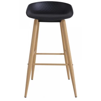 Scaun de bar Deco Hector Black/Transprint Legs