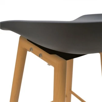 Scaun de bar Deco Hector Grey/Transprint Legs