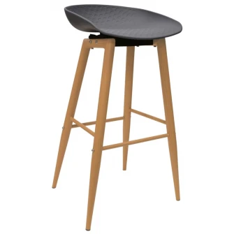 Scaun de bar Deco Hector Grey/Transprint Legs